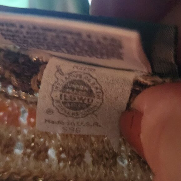 Vintage Liz Clairborne FairIsle Metallic Open Knit Crewneck Sweater Size S - Picture 5 of 6